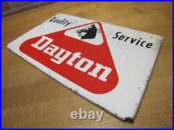 DAYTON Quality Service Tire Display Advertising Sign Gas Station Repair Shop