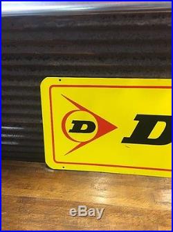 DUNLOP TIRES VINTAGE DOUBLE SIDED HORIZONTAL 4' X 1' RACK 3 Color Nice Oil