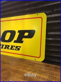 DUNLOP TIRES VINTAGE DOUBLE SIDED HORIZONTAL 4' X 1' RACK 3 Color Nice Oil