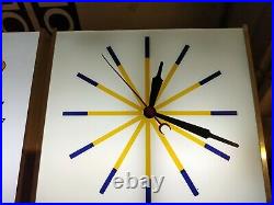 Delta Tires illuminated advertising Sign Clock. Neon Products inc NPI Vintage NOS