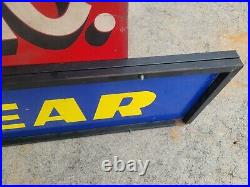 Double Sided Vintage Goodyear Tires Dealer Sign 66x12