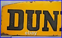 Dunlop Tire Vintage Porcelain Enamel Sign Slight Curve Shape Rare Collectibles#9