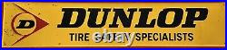 Dunlop Tires Metal Sign AM Inc Lynchburg 1976 5ft Original Vintage Gas & Oil Dunlop Tires Metal Sign AM Inc Lynchburg 1976 5ft Original Vintage Gas & Oil