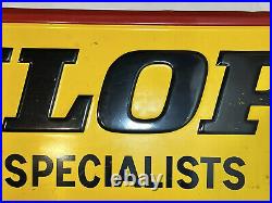 Dunlop Tires Metal Sign AM Inc Lynchburg 1976 5ft Original Vintage Gas & Oil Dunlop Tires Metal Sign AM Inc Lynchburg 1976 5ft Original Vintage Gas & Oil