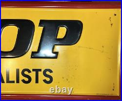 Dunlop Tires Metal Sign AM Inc Lynchburg 1976 5ft Original Vintage Gas & Oil Dunlop Tires Metal Sign AM Inc Lynchburg 1976 5ft Original Vintage Gas & Oil