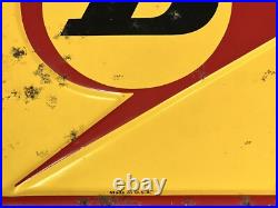 Dunlop Tires Metal Sign AM Inc Lynchburg 1976 5ft Original Vintage Gas & Oil Dunlop Tires Metal Sign AM Inc Lynchburg 1976 5ft Original Vintage Gas & Oil