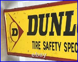 Dunlop Tires Metal Sign AM Inc Lynchburg 1976 5ft Original Vintage Gas & Oil Dunlop Tires Metal Sign AM Inc Lynchburg 1976 5ft Original Vintage Gas & Oil