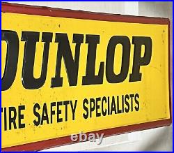 Dunlop Tires Metal Sign AM Inc Lynchburg 1976 5ft Original Vintage Gas & Oil Dunlop Tires Metal Sign AM Inc Lynchburg 1976 5ft Original Vintage Gas & Oil