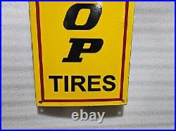 Dunlop Tires Vintage Vertical 36x 12metal Dealer/service Gas Pump Oil Ad Sign