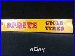 Dunlop Tourist Sprite Cycle Tyre Vintage Garage Advertising Tin Shelf Strip Sign