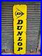 Dunlop-Tyre-Sign-Vintage-Old-Original-Porcelain-Enamel-Garage-Sign-Huge-18-X-72-01-oo
