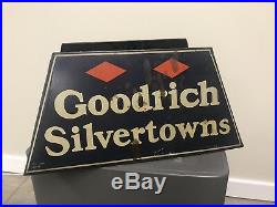 Early Vintage Goodrich Silvertowns Advertising Tire Display Stand Sign