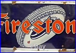 Firestone Tire Sign American Advertise Vintage Enamel Porcelain Collectibles Old