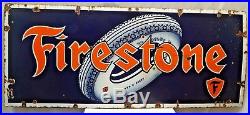 Firestone Tire Vintage Enamel Porcelain Sign American Collectibles Made In USA