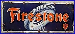 Firestone Tire Vintage Enamel Porcelain Sign American Collectibles Made In USA