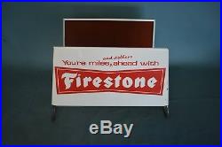 Firestone Vintage Tire Display Rack Stand Gas Station Service You're Miles Ahead