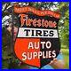 Flanged-Vintage-Firestone-Tiresn-Auto-Supplies-Porcelain-Metal-Tire-Sign-13x15-01-st