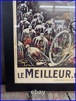 Framed Vintage 60s/70s Michelin Man Bibendum Bicycle Tires Bike Shop Poster Sign