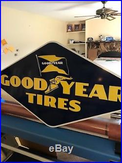 GOODYEAR TIRES SIGN VINTAGE LOOK Jumbo 59x32 AUTO GAS OIL ADVERTISING 1 ONLY
