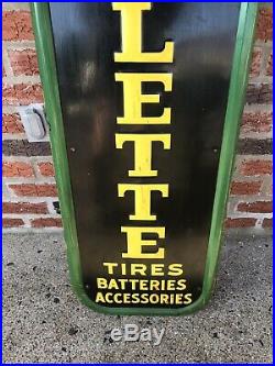 Gillette Tire Sign A Bear For Wear Embossed Vintage