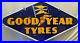 Good-Year-Tire-Advertisement-Vintage-Porcelain-Enamel-Rare-Hexagon-Double-Sided-01-fon