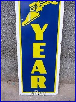 Good Year Tire Vintage Enamel Porcelain Sign Petrol Pump Display Shop Gasoline