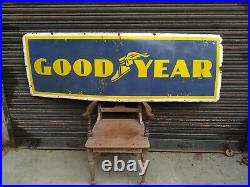 Good Year Tyre Flying Shoe Garage Sign Vintage Porcelain Enamel Sign 24 X 72 Hug