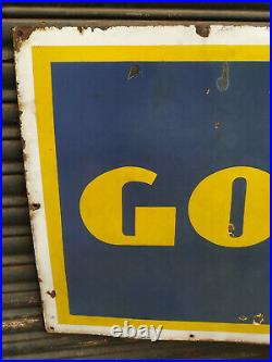 Good Year Tyre Flying Shoe Garage Sign Vintage Porcelain Enamel Sign 24 X 72 Hug