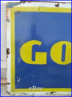 Good Year Tyre Oil Gas Station Enamel Porcelain Sign Board Vintage Original Sign