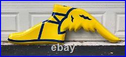 GoodYear Original Vintage Porcelain Winged Foot And Letters Sign
