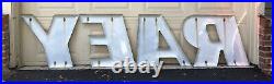 GoodYear Original Vintage Porcelain Winged Foot And Letters Sign
