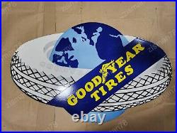 Goodyear Tires Porcelain Enamel Sign 37 X 23 Inches