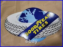 Goodyear Tires Porcelain Enamel Sign 37 X 23 Inches