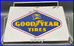 Goodyear Tires Vintage Sign, Stand, Advertisment Rare, Shows Wear