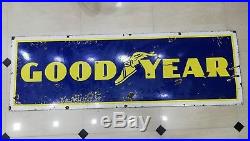 Goodyear sign Vintage Goodyear tire enamel porcelain Goodyear tyre enamel sign
