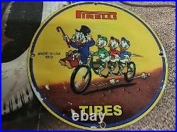 Heavy Old Vintage 1963 Tires Porcelain Tire Metal Sign Service