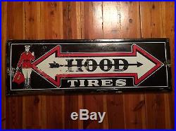 Hood Tire Sign- Vintage Porcelain Advertising Sign