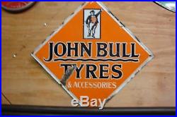 John Bull tyre vintage garage enamel sign
