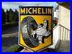 LARGE-VINTAGE-MICHELIN-PORCELAIN-SIGN-23-1-2x-17-1-2-TRUCK-TIRES-BIBENDUM-OIL-01-rqsu