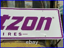 LQQK! Vintage Embossed JETZON TIRES Sign Old Car Truck Tractor Ag Trailer Farm