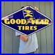 Large-24-X-14-Vintage-Goodyear-Tires-Service-Tire-Wheel-Store-Porcelain-Sign-01-np