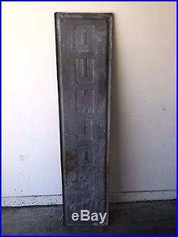 Large Authentic Vintage 1940 Dunlop Tires Metal Embossed Sign 5 Ft Red Rare HTF