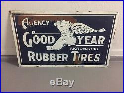 Large Goodyear Tires Metal Sign 24x40 Inches Gas Station Oil Automotive Vintage