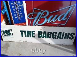 Large Metal Vintage Sign Kelly Springfield Tire Bargains Auto Advertising