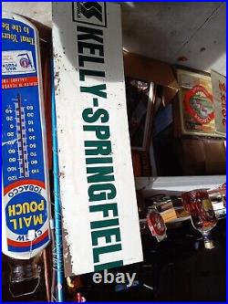 Large Metal Vintage Sign Kelly Springfield Tire Bargains Auto Advertising