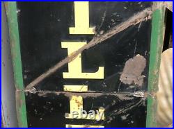 Large ORIGINAL 1948 Vintage GILLETTE TIRE A BEAR FOR WEAR Vertical SIGN Gas OiL