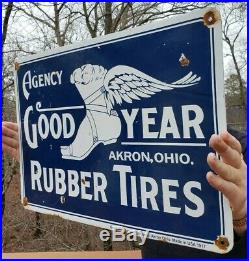 Big Neon Sign Goodyear Tires in Steel Can Good year rubber Akron Ohio wall lamp 