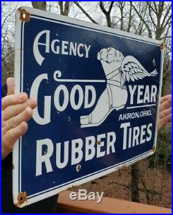 Big Neon Sign Goodyear Tires in Steel Can Good year rubber Akron Ohio wall lamp
