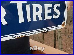 Big Neon Sign Goodyear Tires in Steel Can Good year rubber Akron Ohio wall lamp