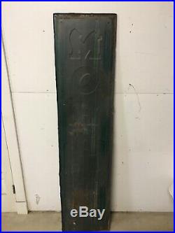 Large Vintage 1940s Vertical Mohawk Tires Gas Station 70 Embossed Metal Sign